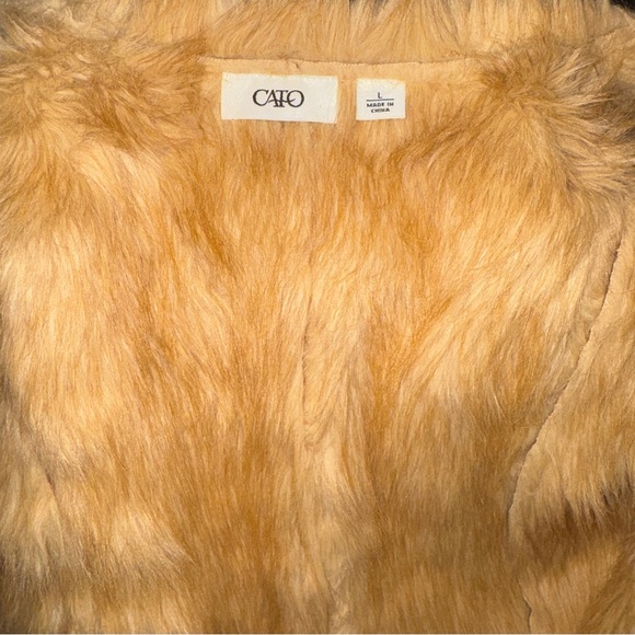 Cato Brown and Tan Faux Fur Vest - Picture 6 of 7